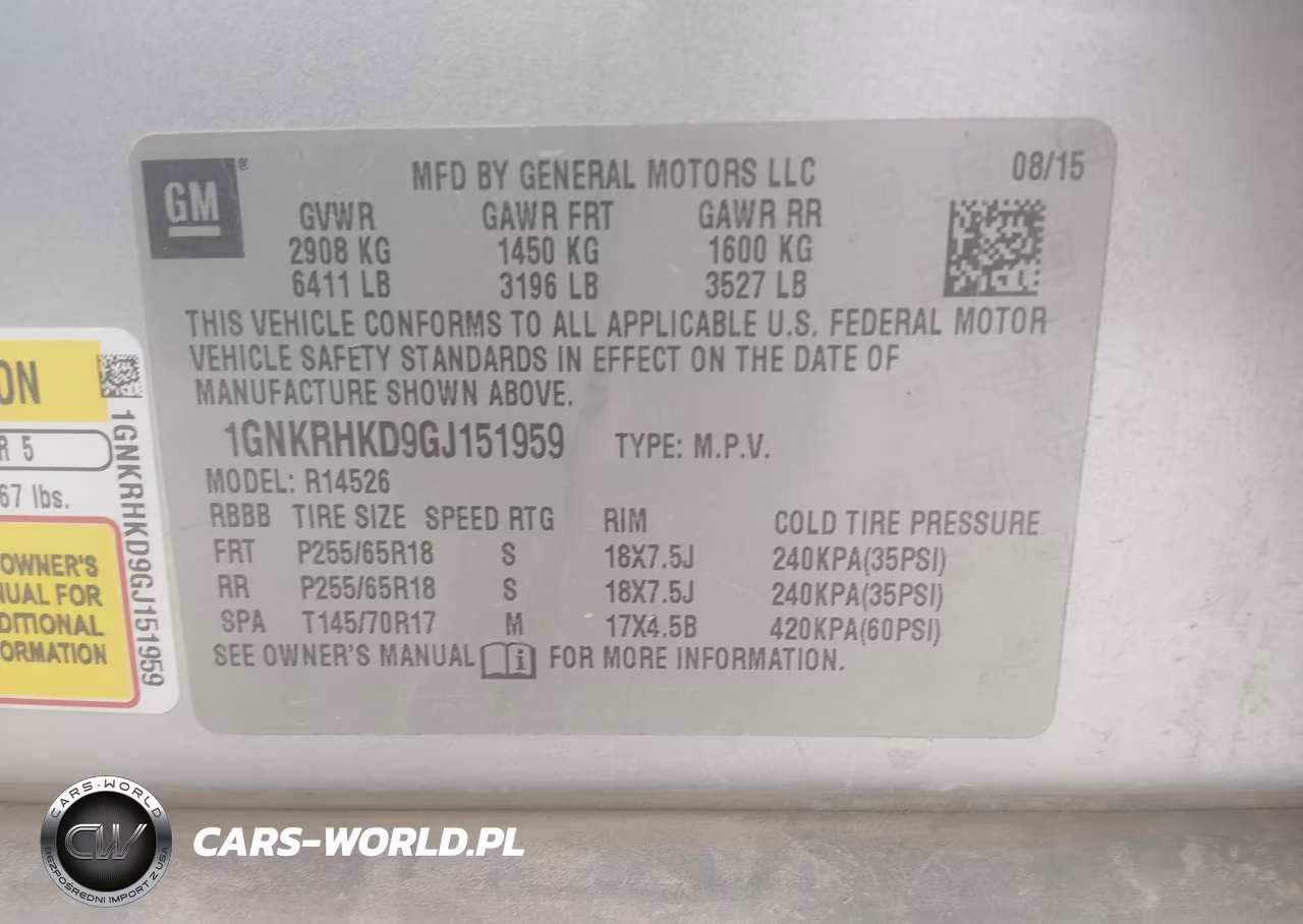 2016 Chevrolet Traverse 2Lt VIN:1GNKRHKD9GJ151959 - 9