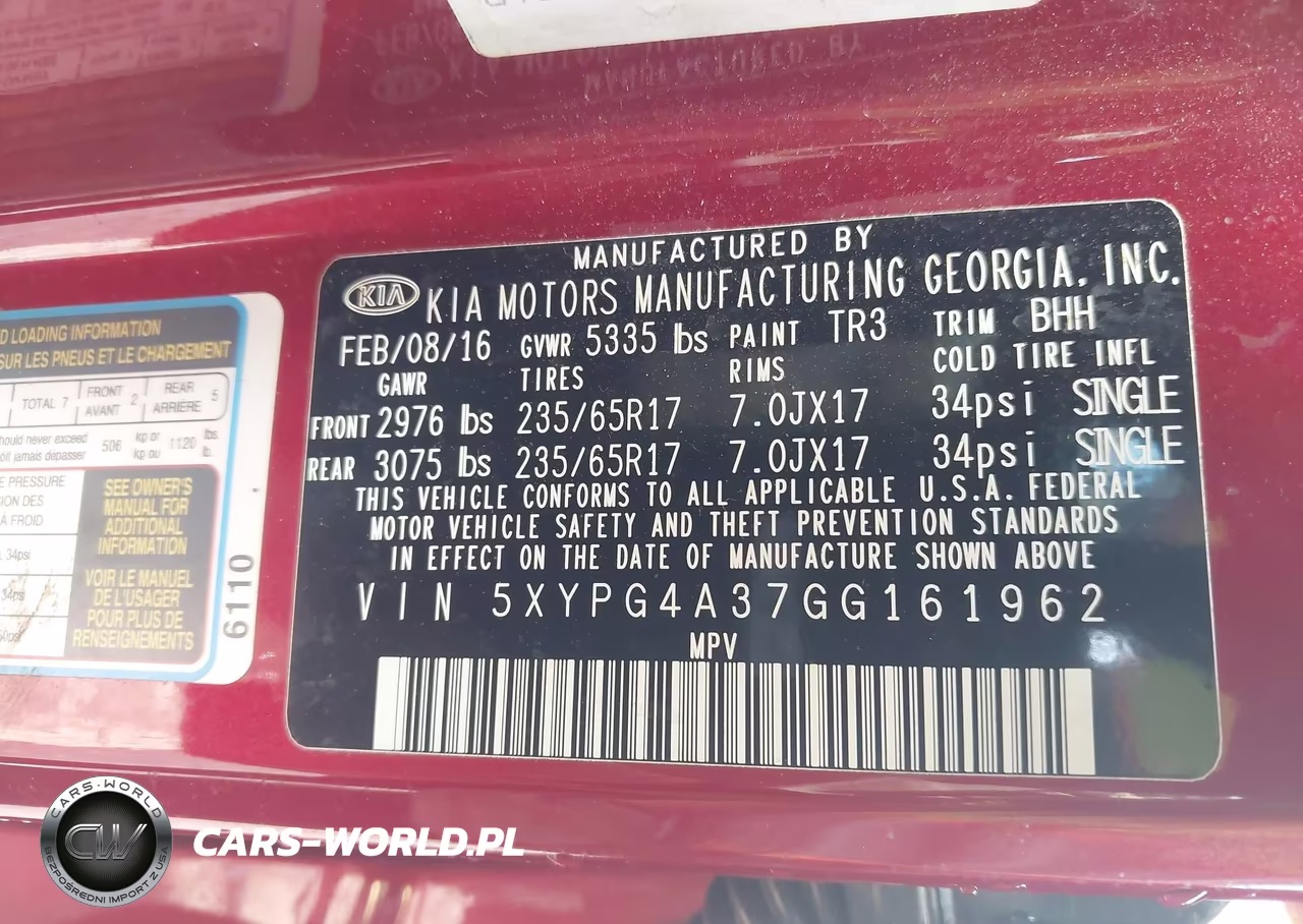 2016 Kia Sorento 2.4L Lx VIN:5XYPG4A37GG161962 - 9