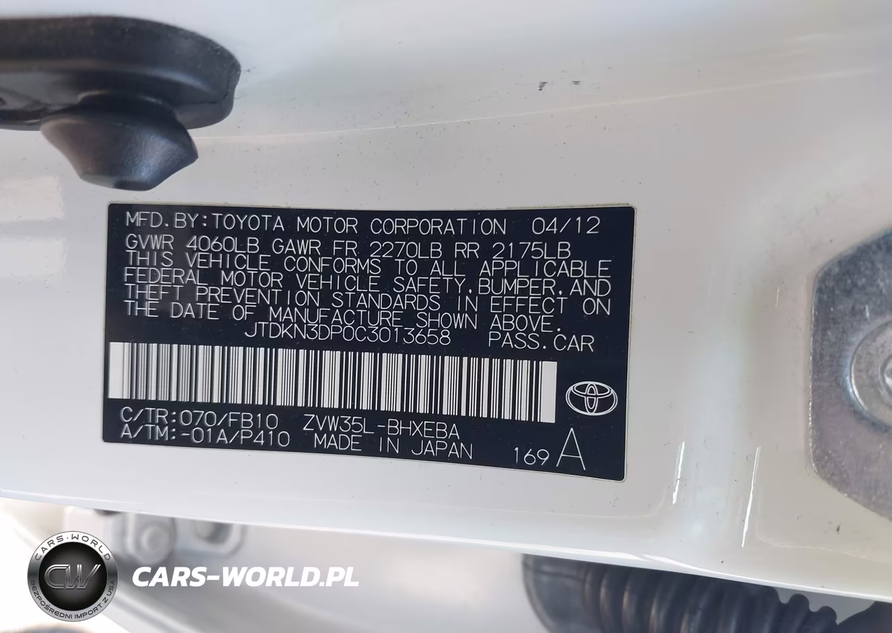 2012 Toyota Prius Plug-In VIN:JTDKN3DP0C3013658 - 9