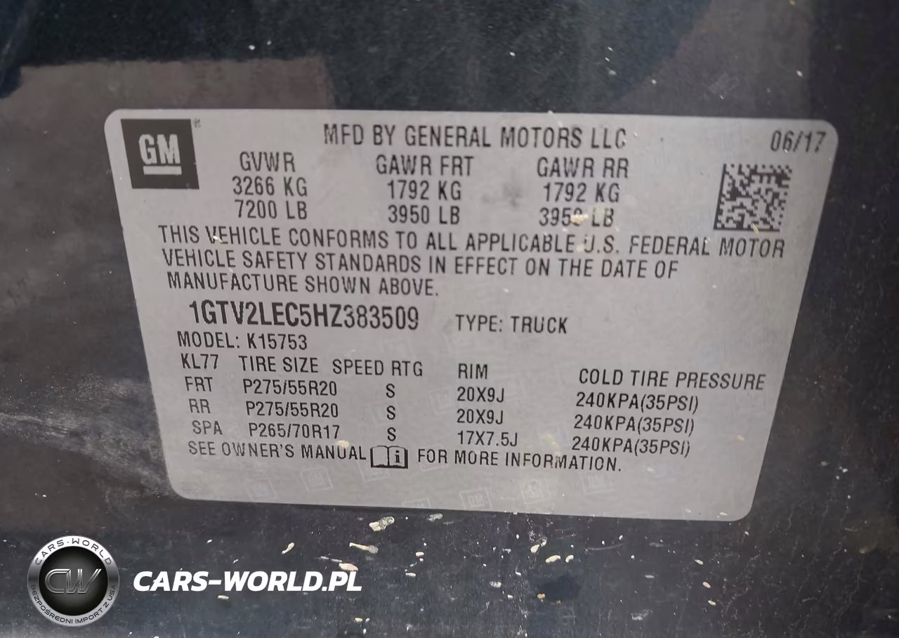 2017 GMC Sierra 1500 VIN:1GTV2LEC5HZ383509 - 9