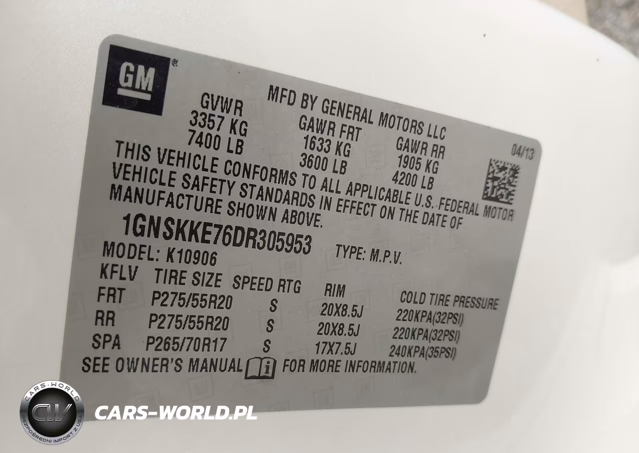 2013 Chevrolet Suburban Ltz VIN:1GNSKKE76DR305953 - 9