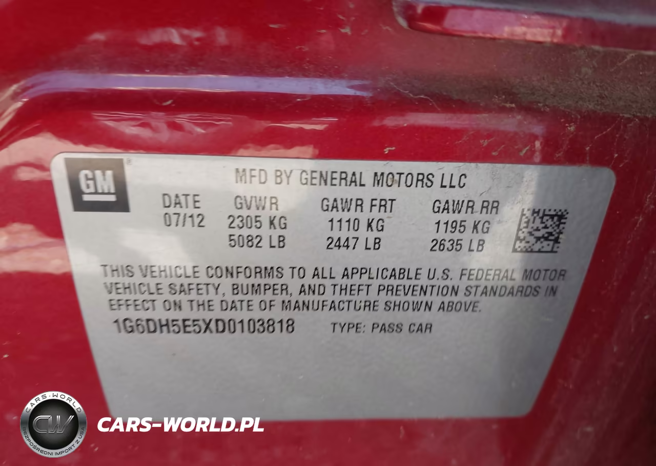 2013 Cadillac Cts Luxury VIN:1G6DH5E5XD0103818 - 9
