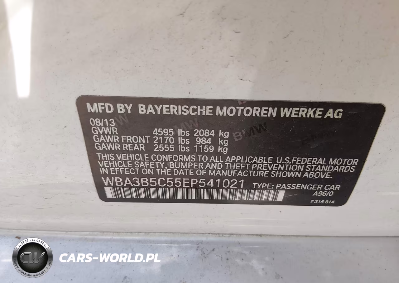 2014 BMW 328I xDrive VIN:WBA3B5C55EP541021 - 9