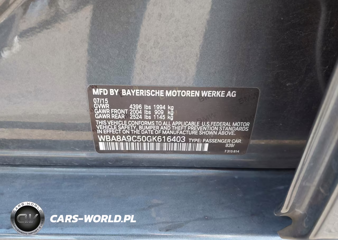 2016 BMW 320I VIN:WBA8A9C50GK616403 - 9