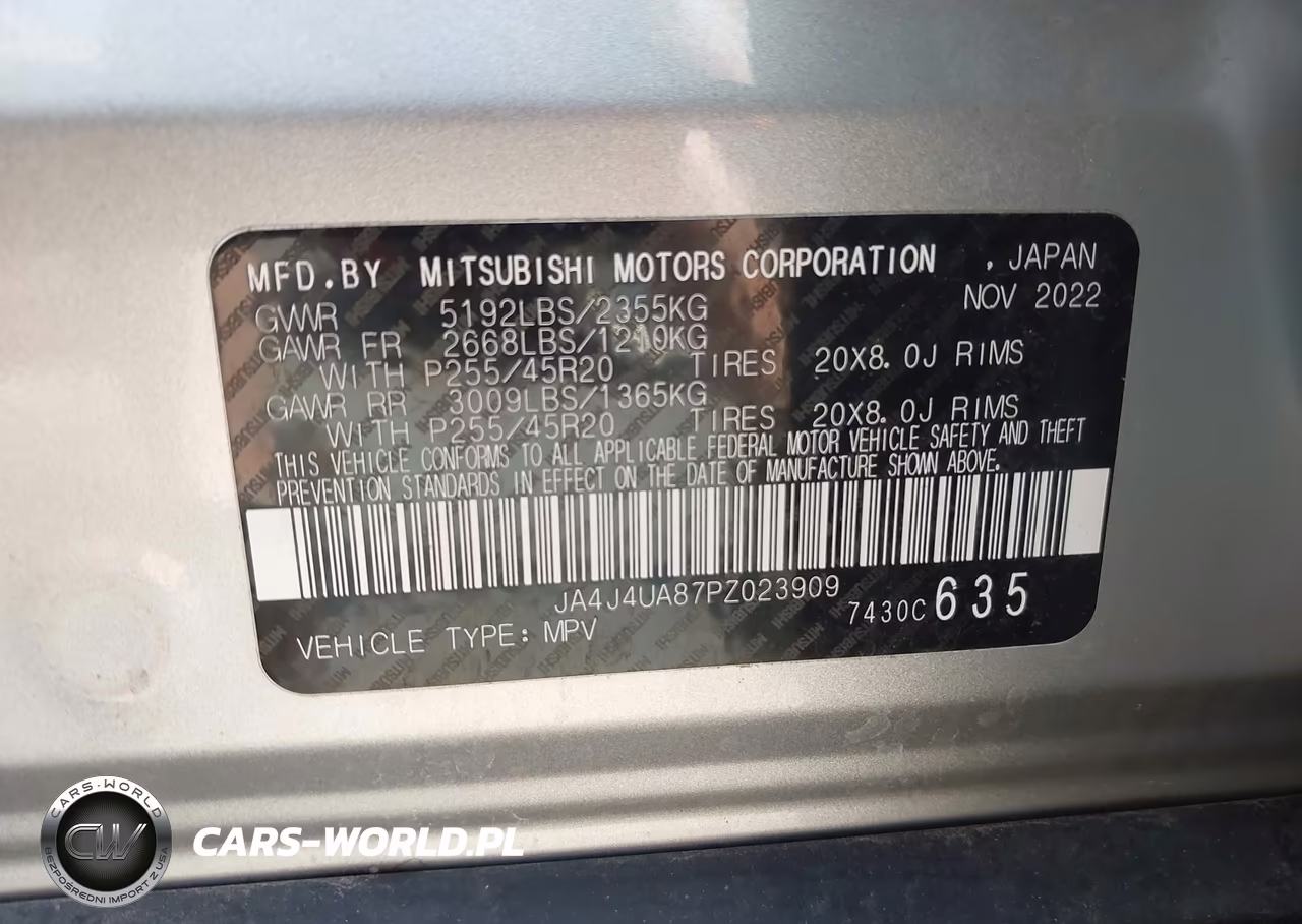 2023 Mitsubishi Outlander Ralliart S-Awc-Se 2.5 S-Awc-Se Black Edition S-Awc-Se Special Editiont S-Awc VIN:JA4J4UA87PZ023909 - 9