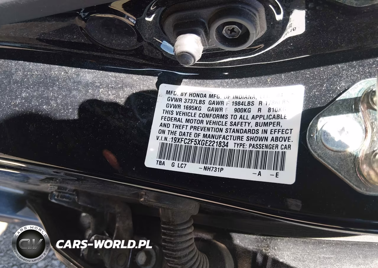 2016 Honda Civic Lx VIN:19XFC2F5XGE221834 - 9