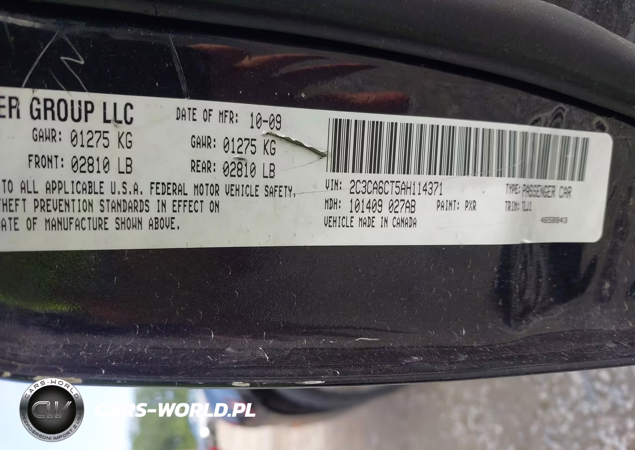2010 Chrysler 300C Hemi VIN:2C3CA6CT5AH114371 - 9