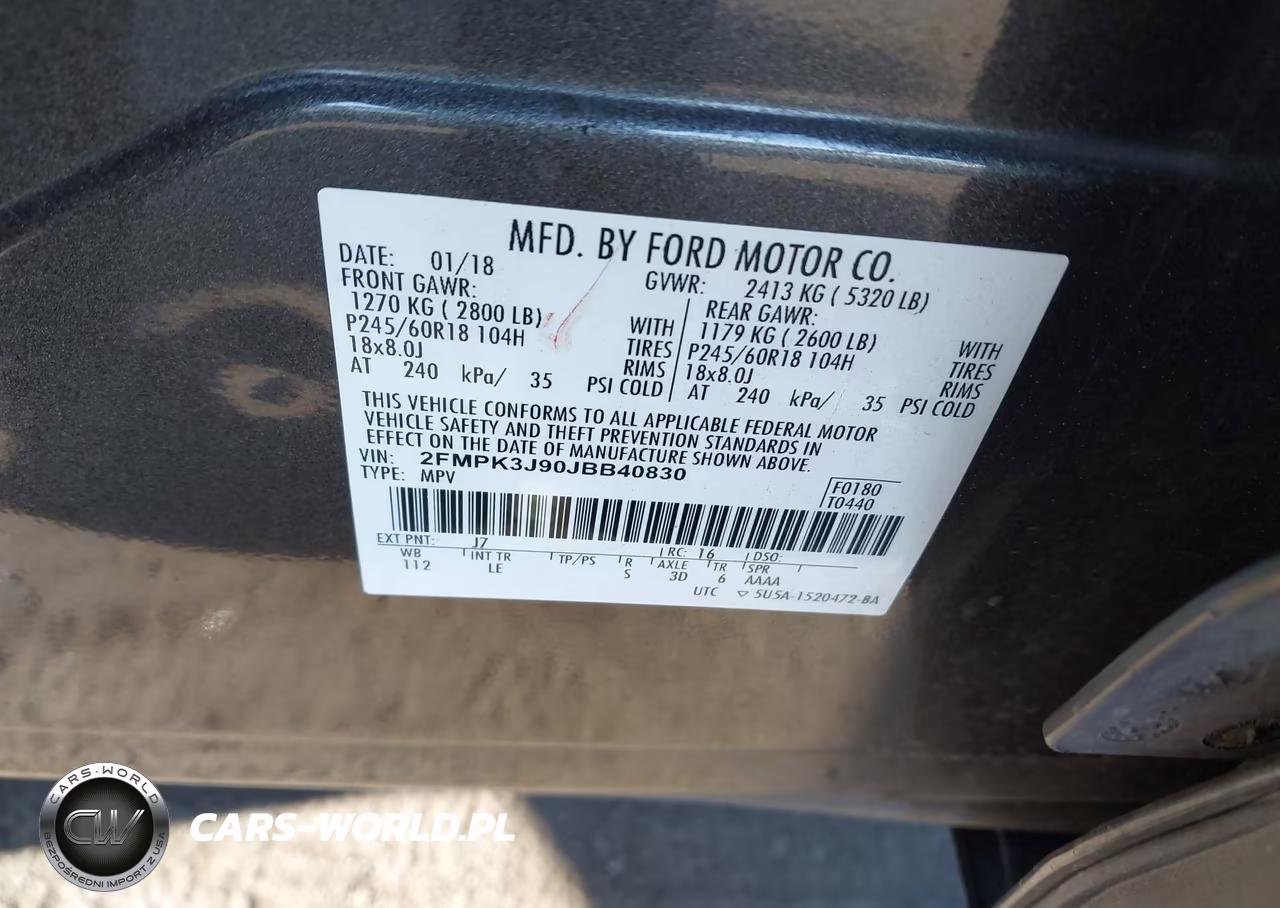 2018 Ford Edge Sel VIN:2FMPK3J90JBB40830 - 9
