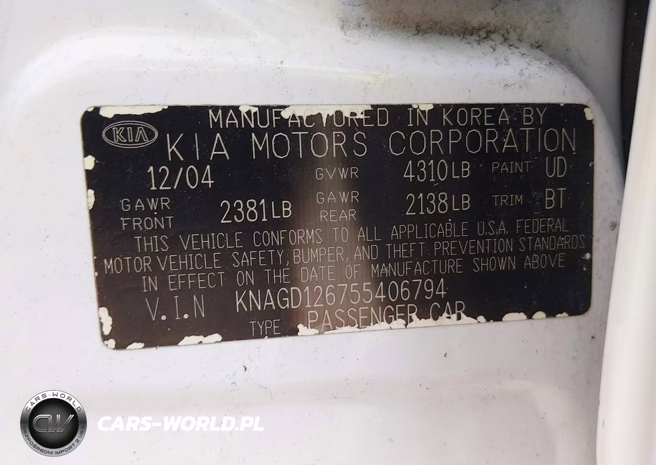 2005 Kia Optima Ex-Lx VIN:KNAGD126755406794 - 9