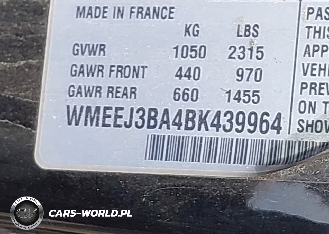 2011 Smart Fortwo Passion-Pure VIN:WMEEJ3BA4BK439964 - 9