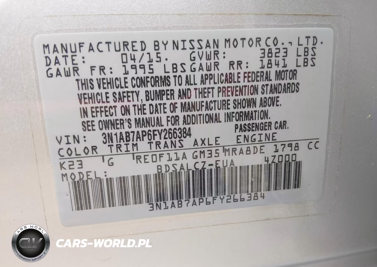 2015 Nissan Sentra S VIN:3N1AB7AP6FY266384 - 9