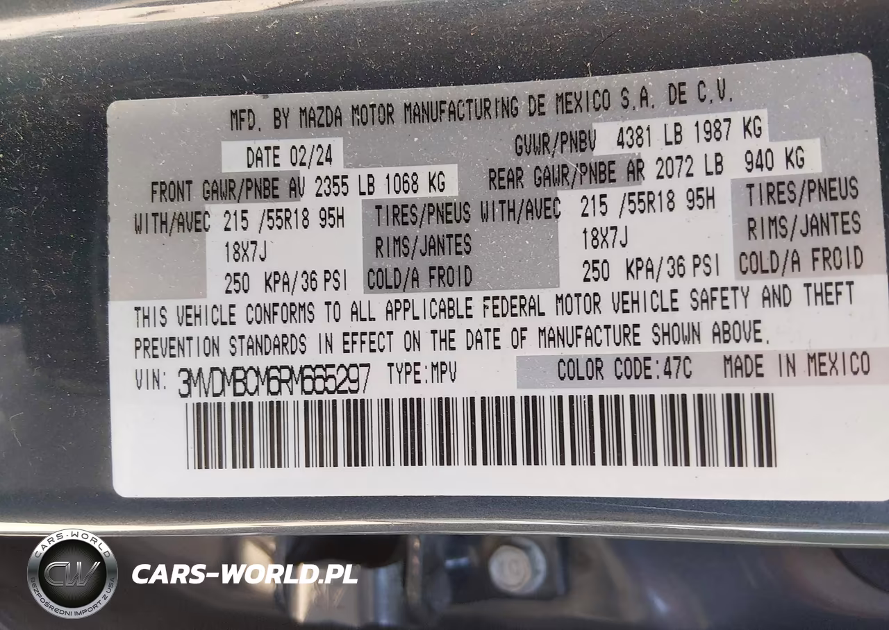 2024 Mazda Cx-30 2.5 S Carbon Edition VIN:3MVDMBCM6RM665297 - 9