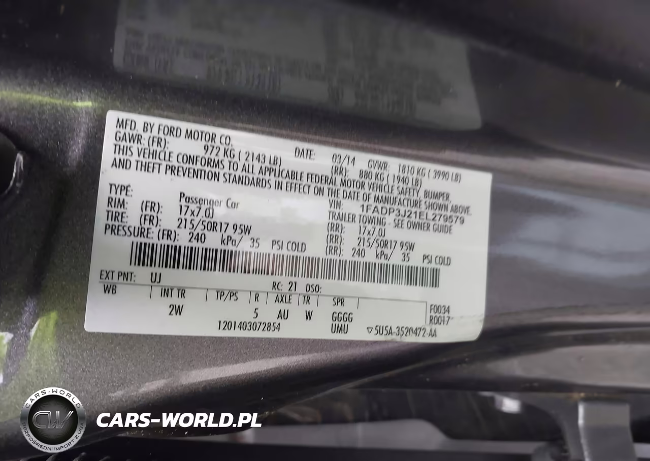 2014 Ford Focus Titanium VIN:1FADP3J21EL279579 - 9