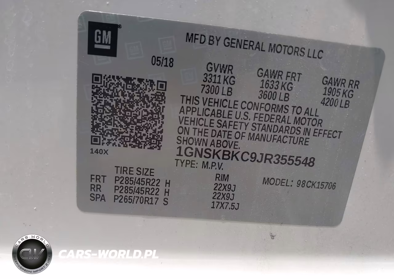 2018 Chevrolet Tahoe Lt VIN:1GNSKBKC9JR355548 - 9