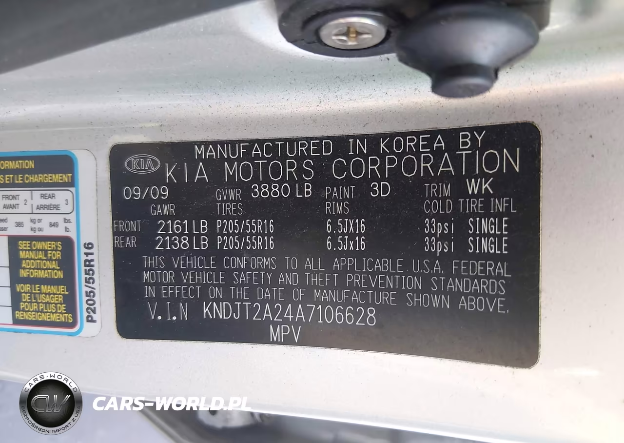 2010 Kia Soul + VIN:KNDJT2A24A7106628 - 9