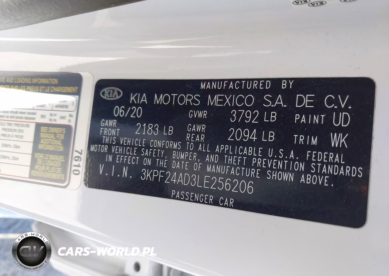 2020 Kia Forte Lxs VIN:3KPF24AD3LE256206 - 9