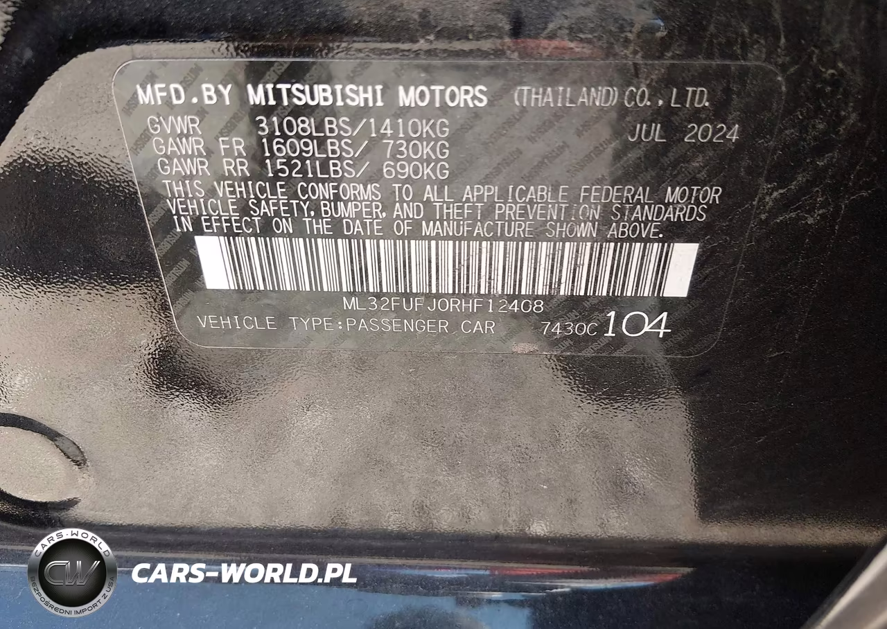 2024 Mitsubishi Mirage G4 Black Edition-Es-Le VIN:ML32FUFJ0RHF12408 - 9