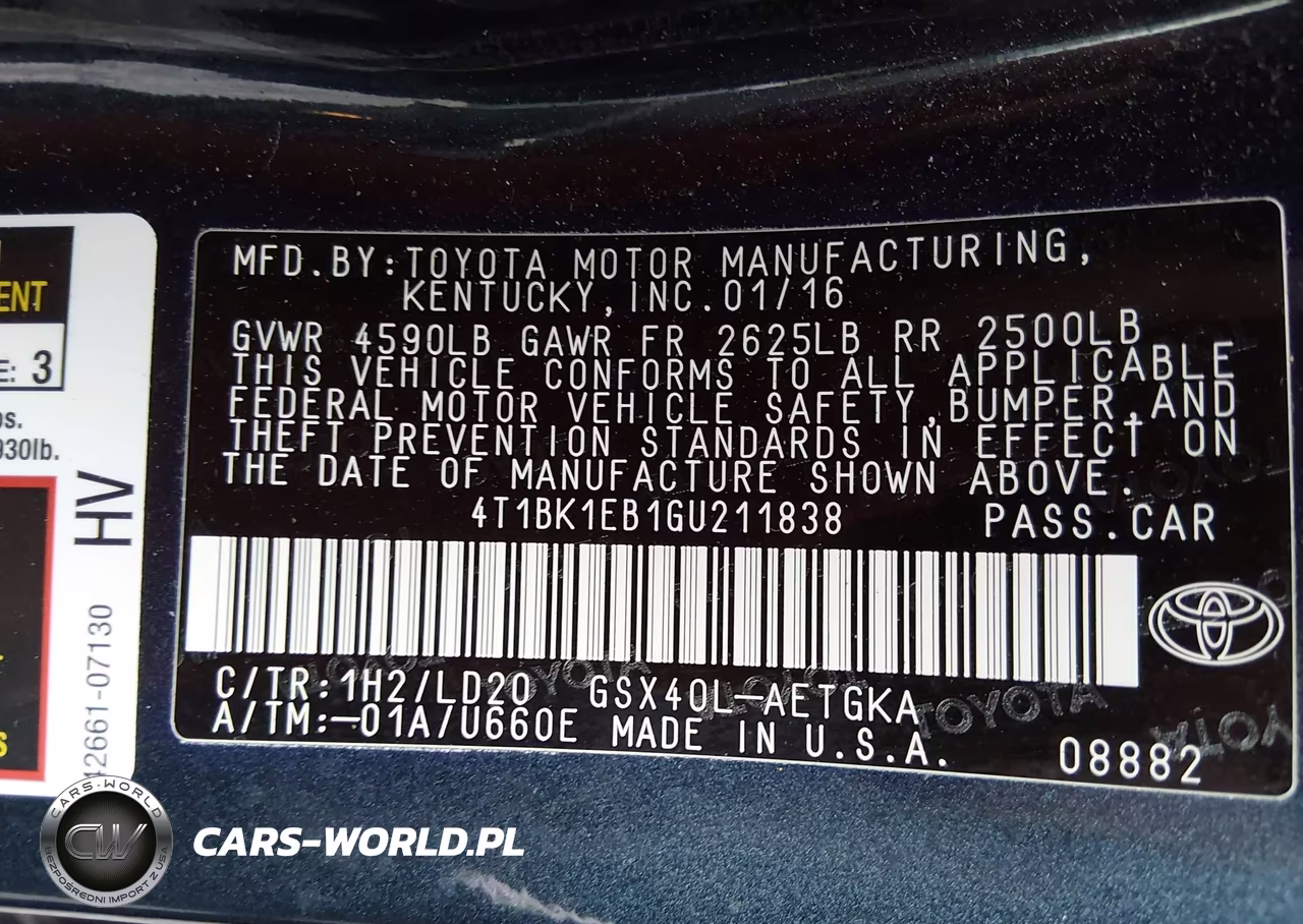 2016 Toyota Avalon Xle VIN:4T1BK1EB1GU211838 - 9