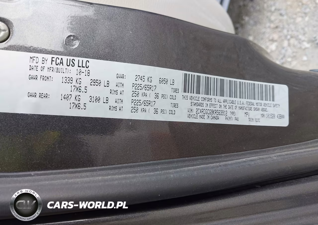 2019 Dodge Grand Caravan Sxt VIN:2C4RDGCG9KR563912 - 9