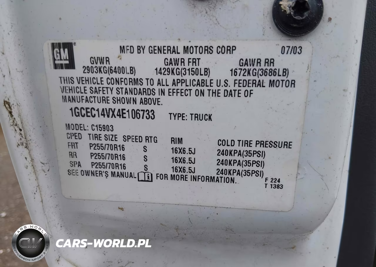 2004 Chevrolet Silverado 1500 Work Truck VIN:1GCEC14VX4E106733 - 9