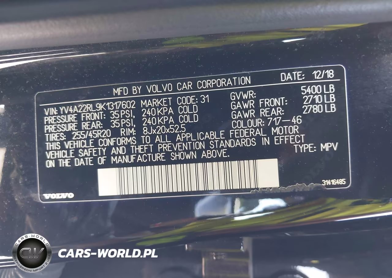 2019 Volvo Xc60 T6 Inscription VIN:YV4A22RL9K1317602 - 9