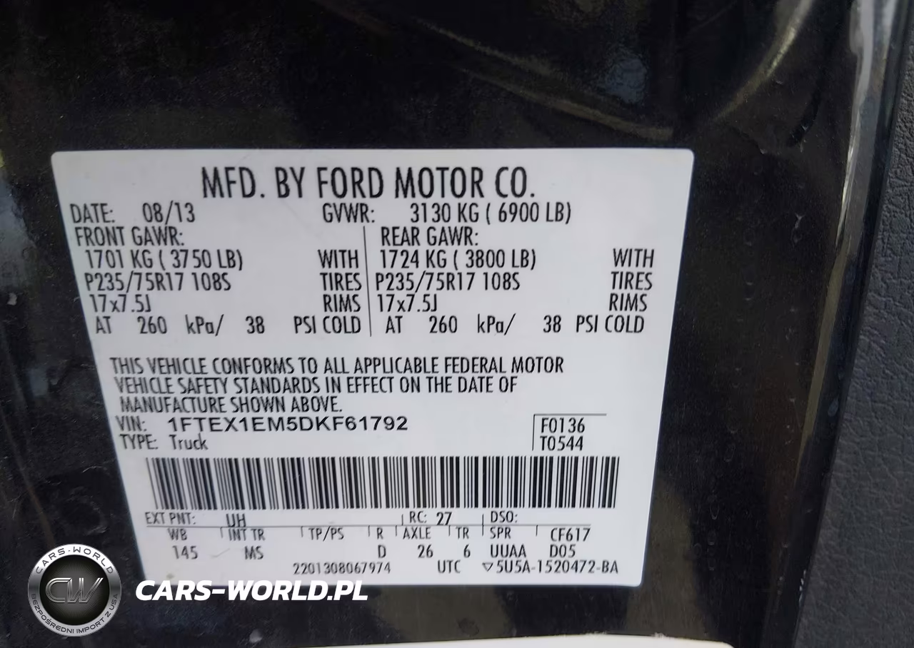 2013 Ford F-150 Xlt VIN:1FTEX1EM5DKF61792 - 9