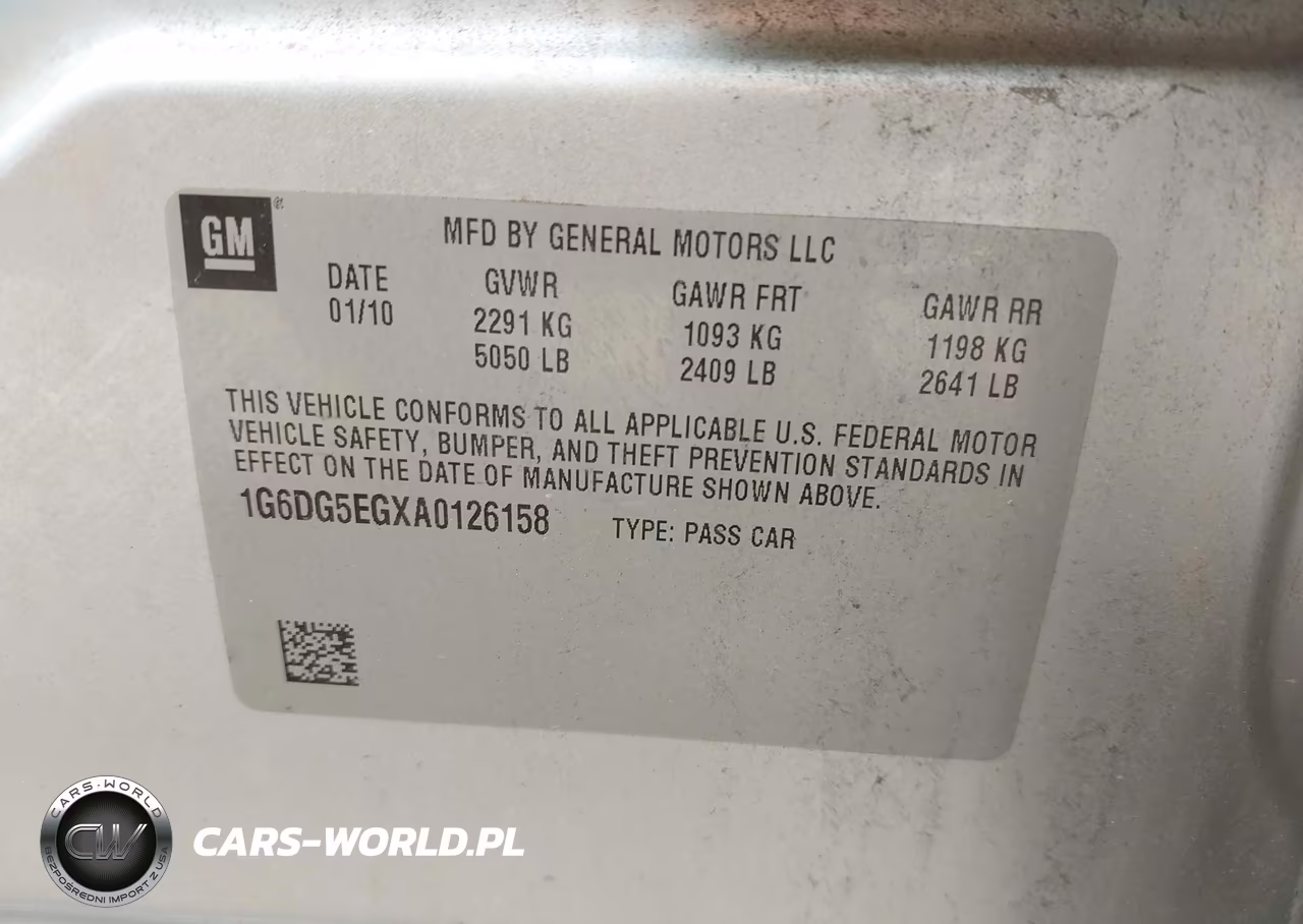 2010 Cadillac Cts Luxury VIN:1G6DG5EGXA0126158 - 9
