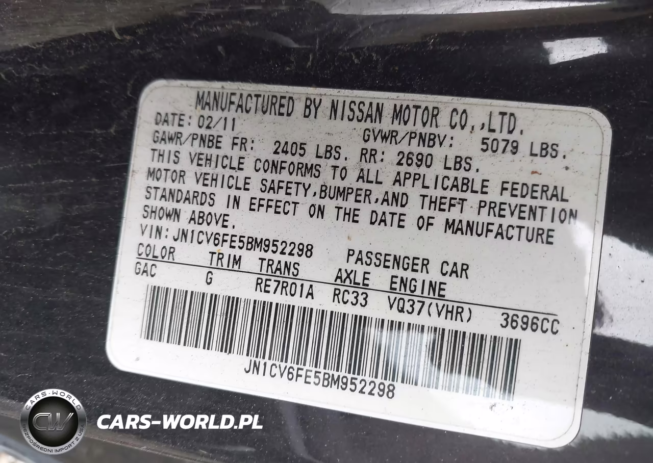 2011 Infiniti G37 VIN:JN1CV6FE5BM952298 - 9