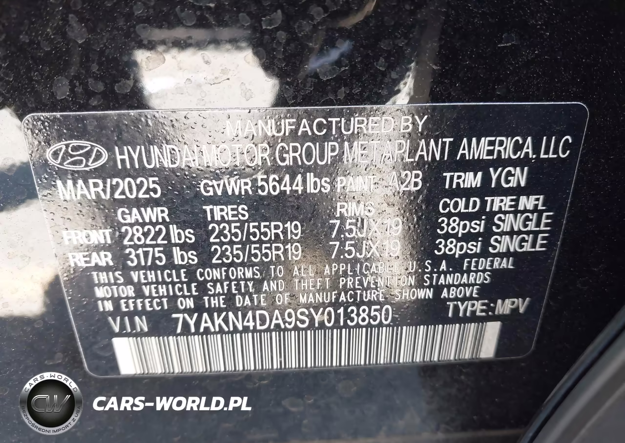 2025 Hyundai Ioniq 5 Sel VIN:7YAKN4DA9SY013850 - 9