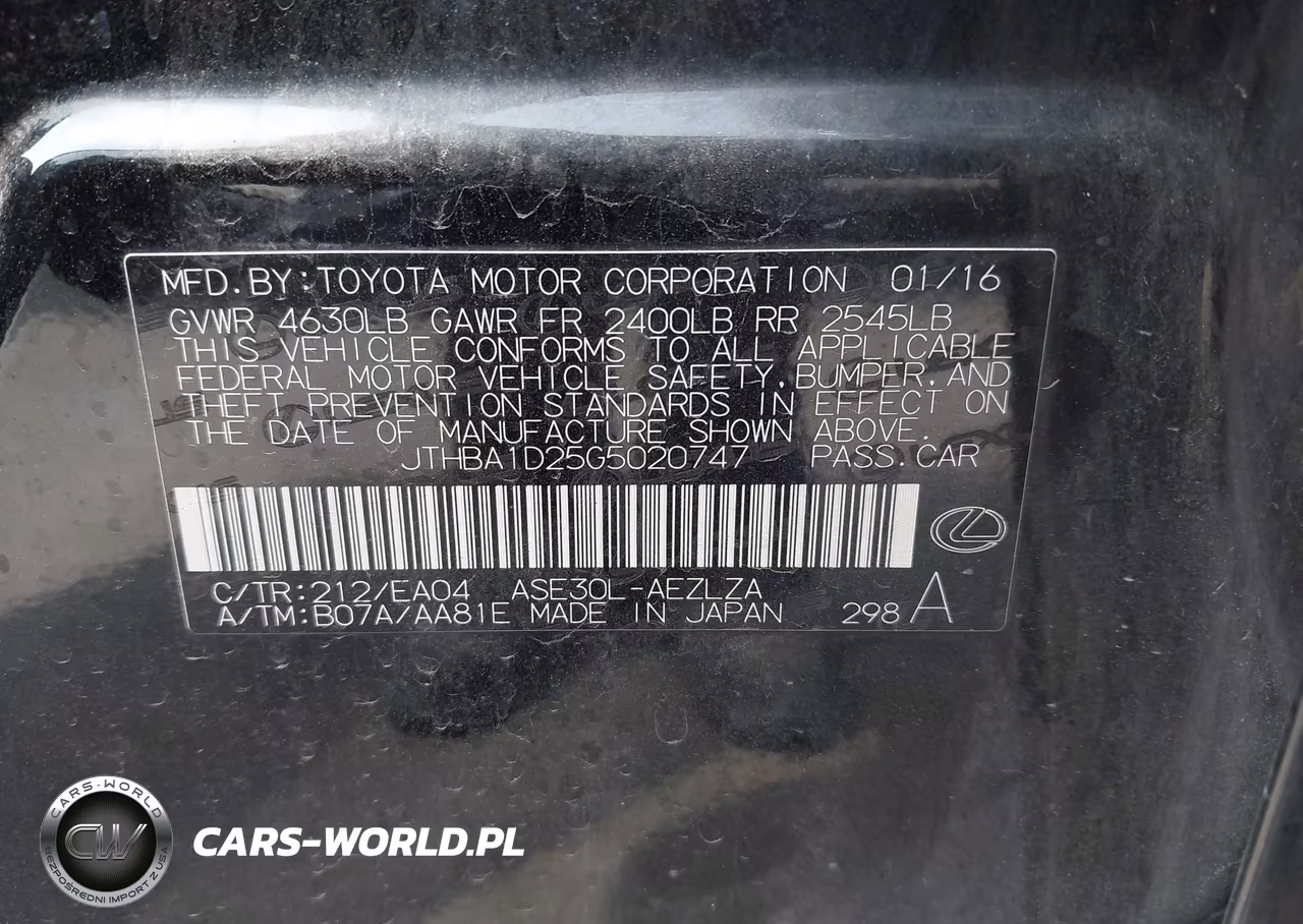 2016 Lexus Is 200T VIN:JTHBA1D25G5020747 - 9