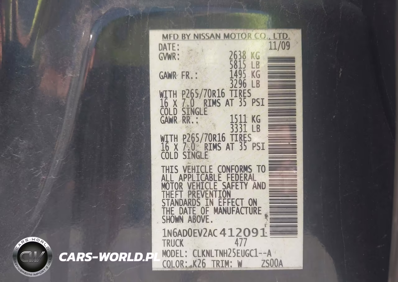2010 Nissan Frontier Se VIN:1N6AD0EV2AC412091 - 9