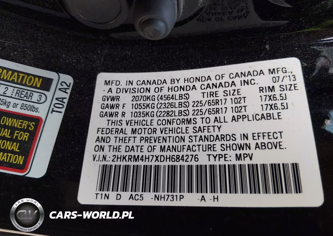 2013 Honda Cr-V Ex-L VIN:2HKRM4H7XDH684276 - 9