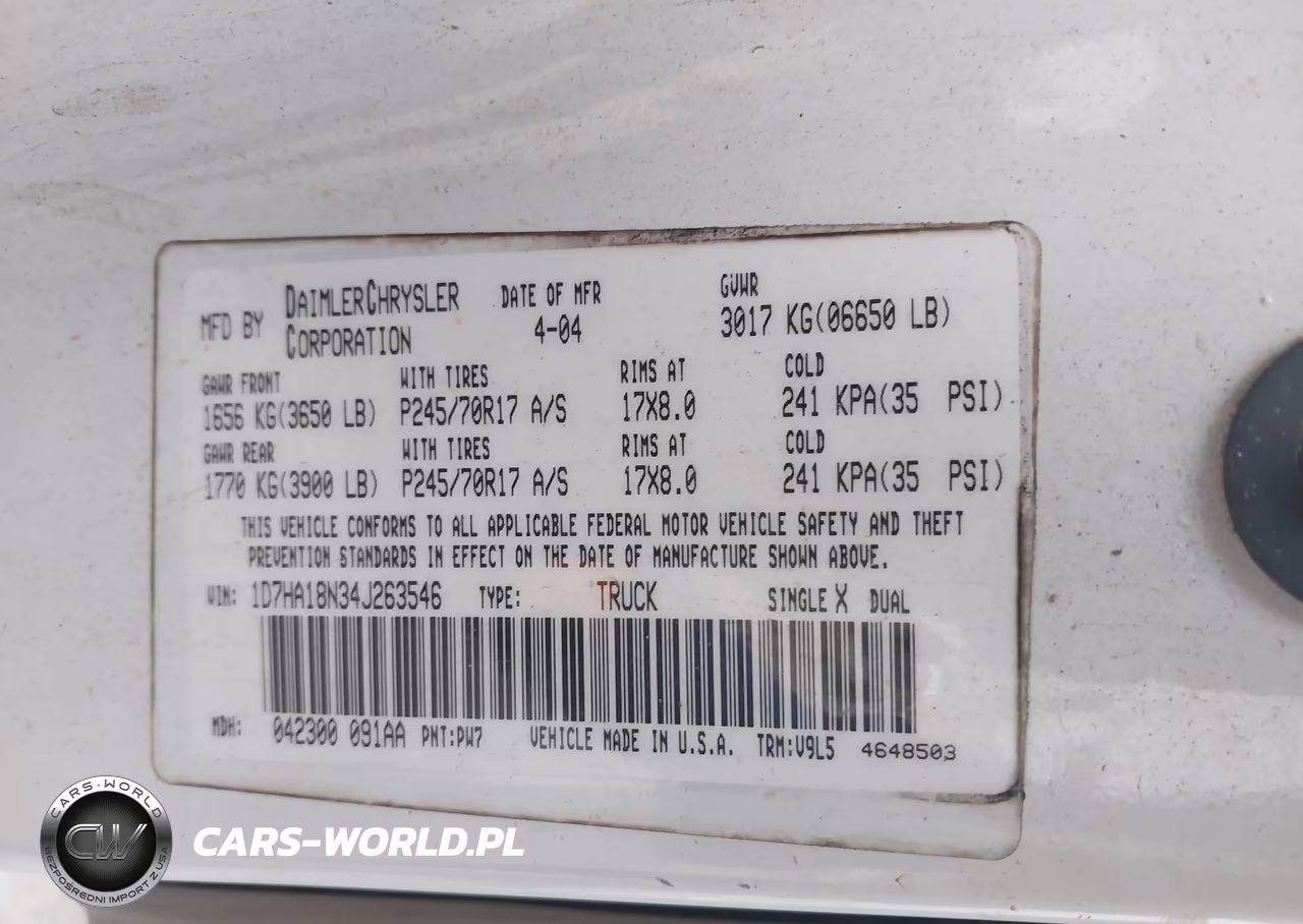 2004 Dodge Ram 1500 Slt-Laramie VIN:1D7HA18N34J263546 - 9