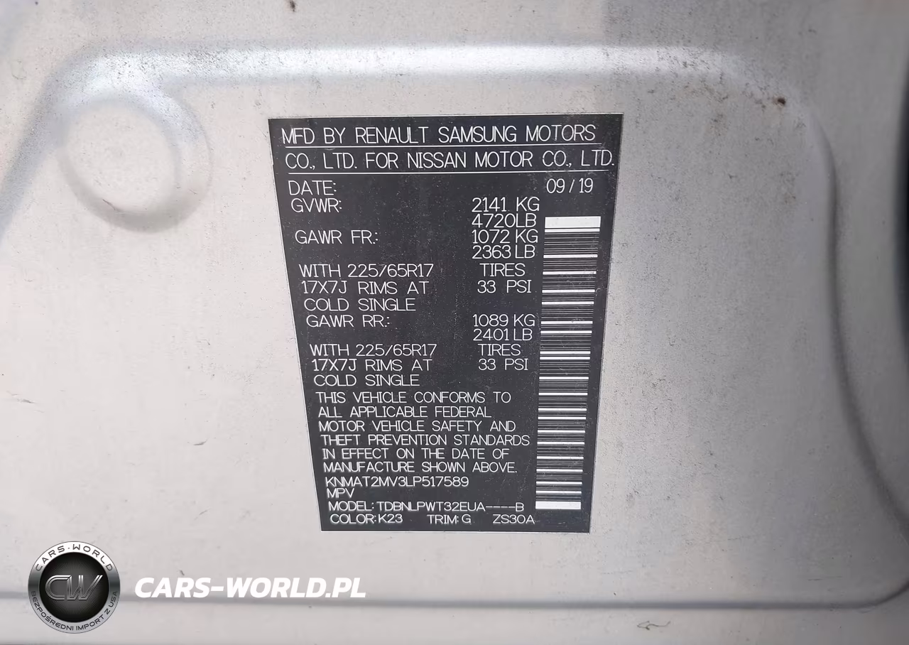 2020 Nissan Rogue S Intelligent Awd VIN:KNMAT2MV3LP517589 - 9