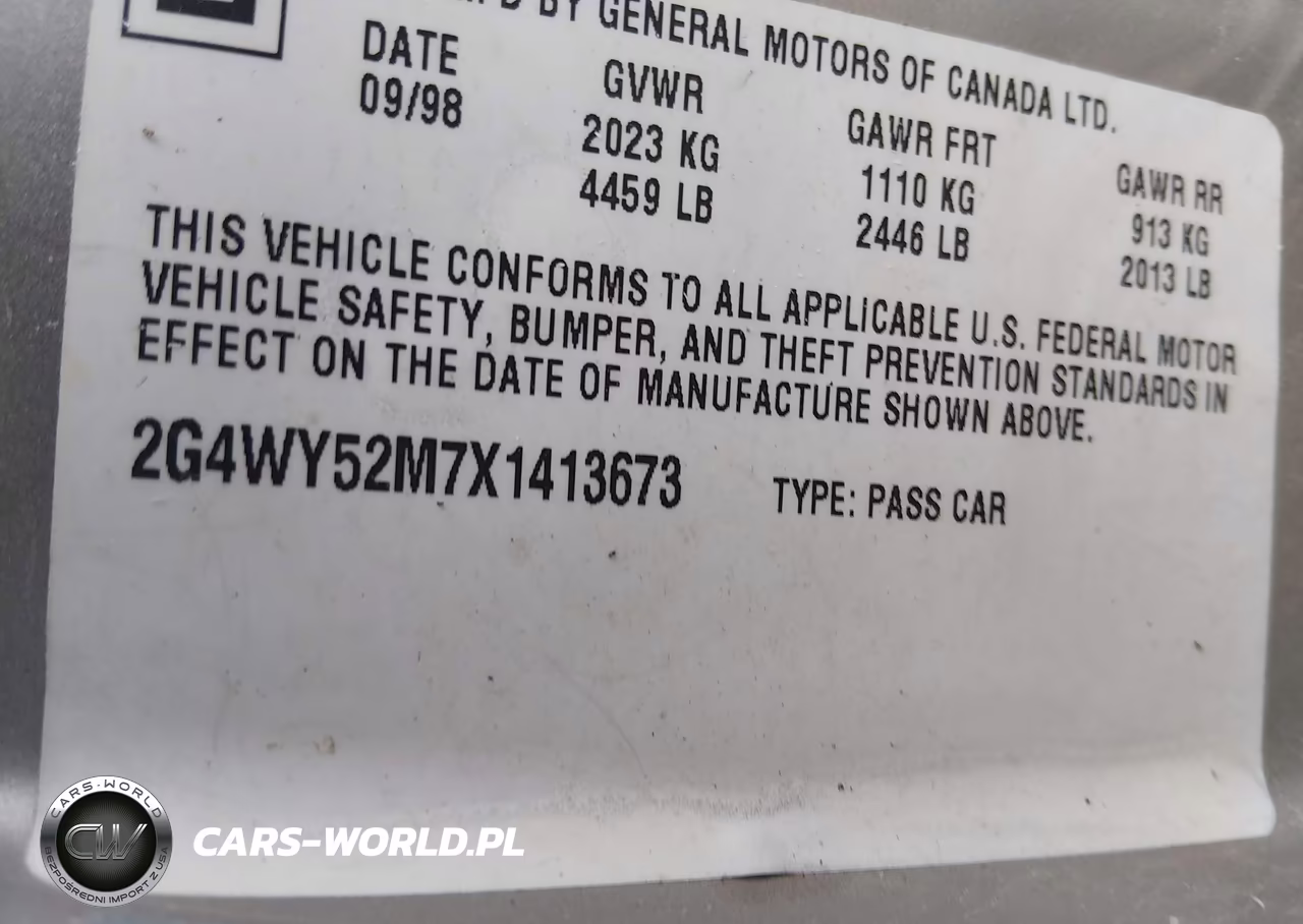 1999 Buick Century Limited VIN:2G4WY52M7X1413673 - 9