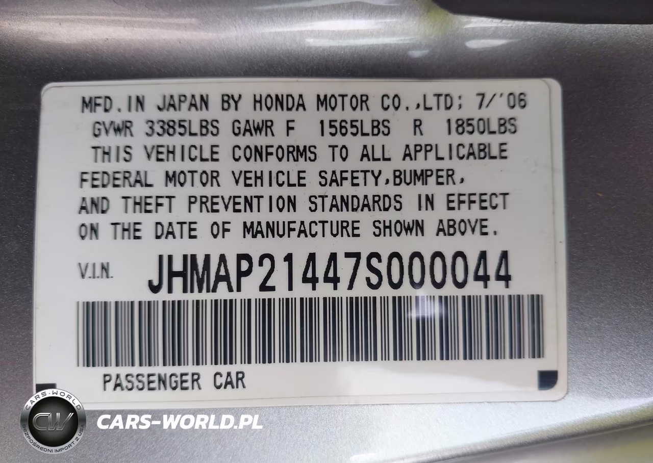 2007 Honda S2000 VIN:JHMAP21447S000044 - 9
