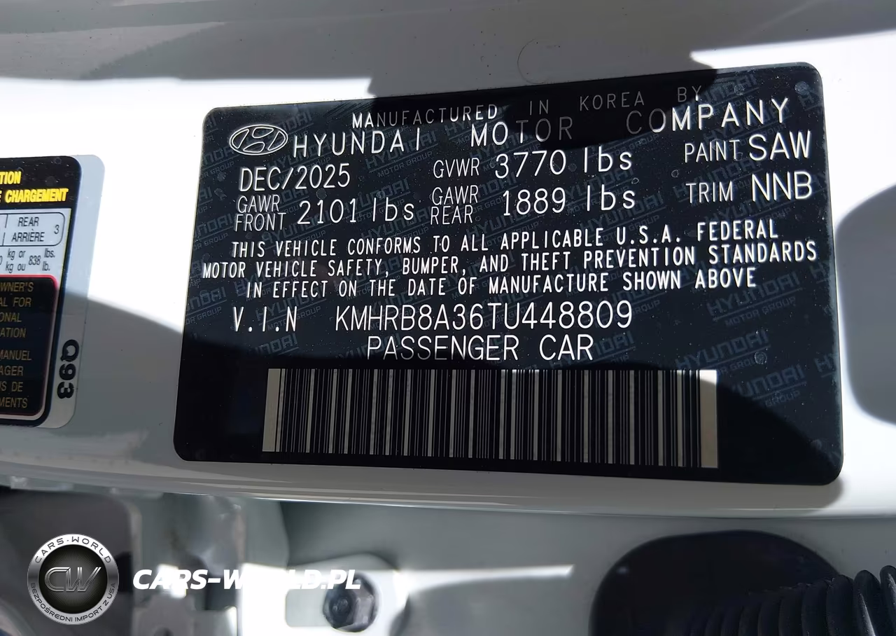 2026 Hyundai Venue Se VIN:KMHRB8A36TU448809 - 9
