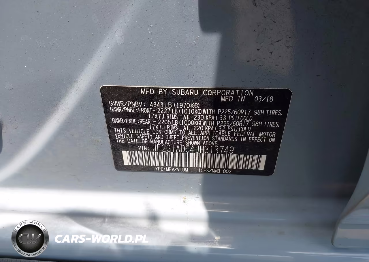 2018 Subaru Crosstrek 2.0I Premium VIN:JF2GTADC4JH313749 - 9