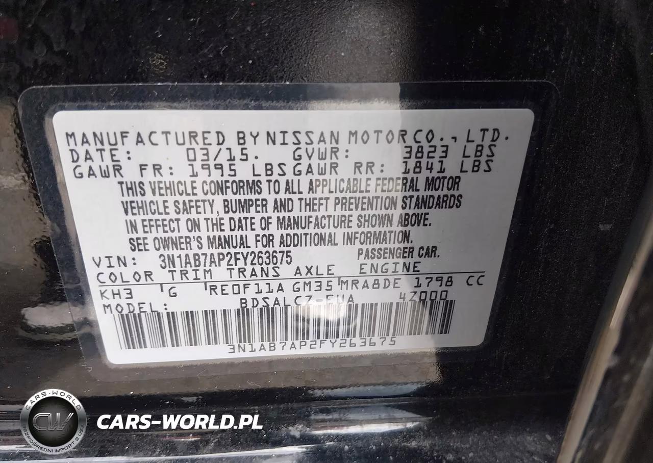 2015 Nissan Sentra S VIN:3N1AB7AP2FY263675 - 9