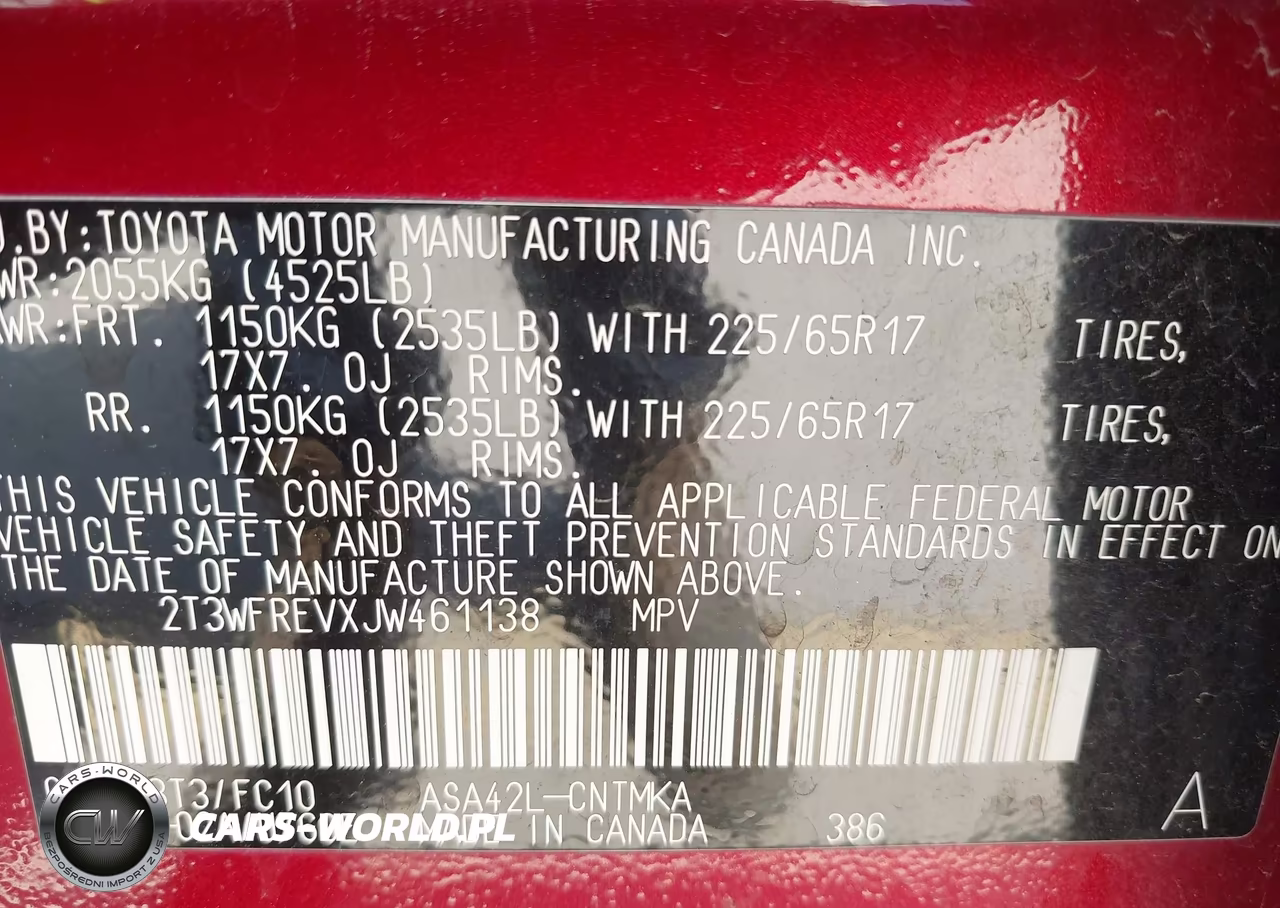 2018 Toyota Rav4 Xle VIN:2T3WFREVXJW461138 - 9