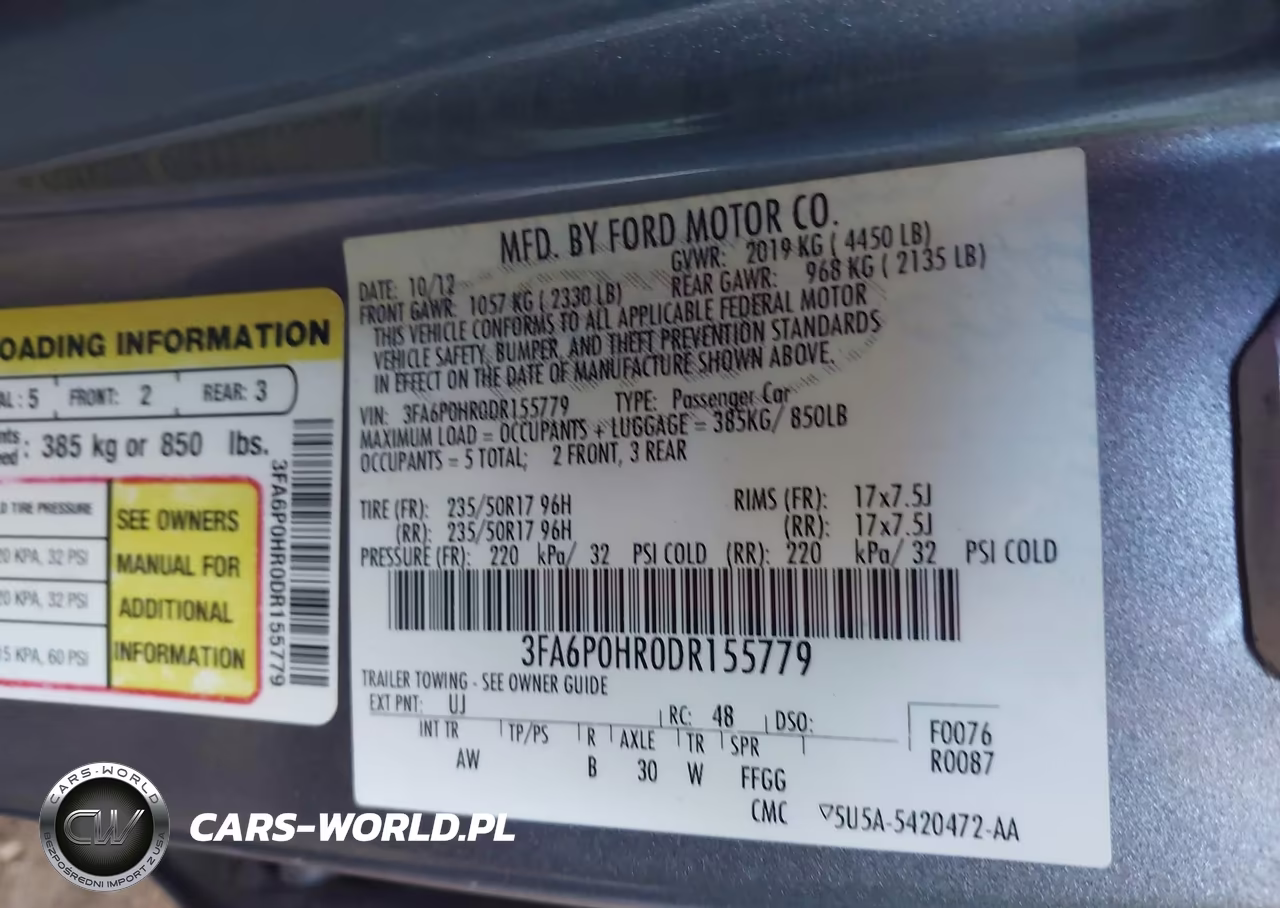 2013 Ford Fusion Se VIN:3FA6P0HR0DR155779 - 9