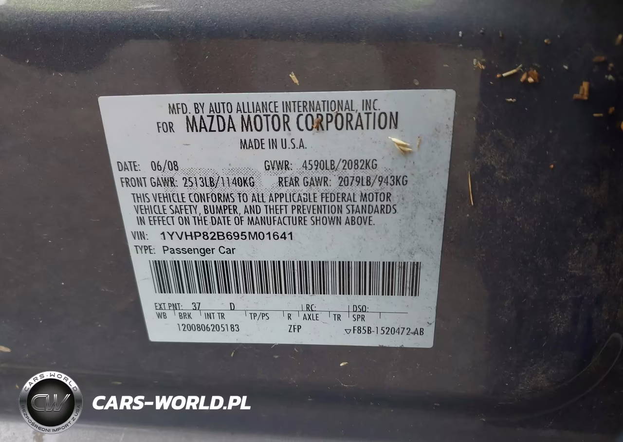 2009 Mazda Mazda6 S Grand Touring VIN:1YVHP82B695M01641 - 9