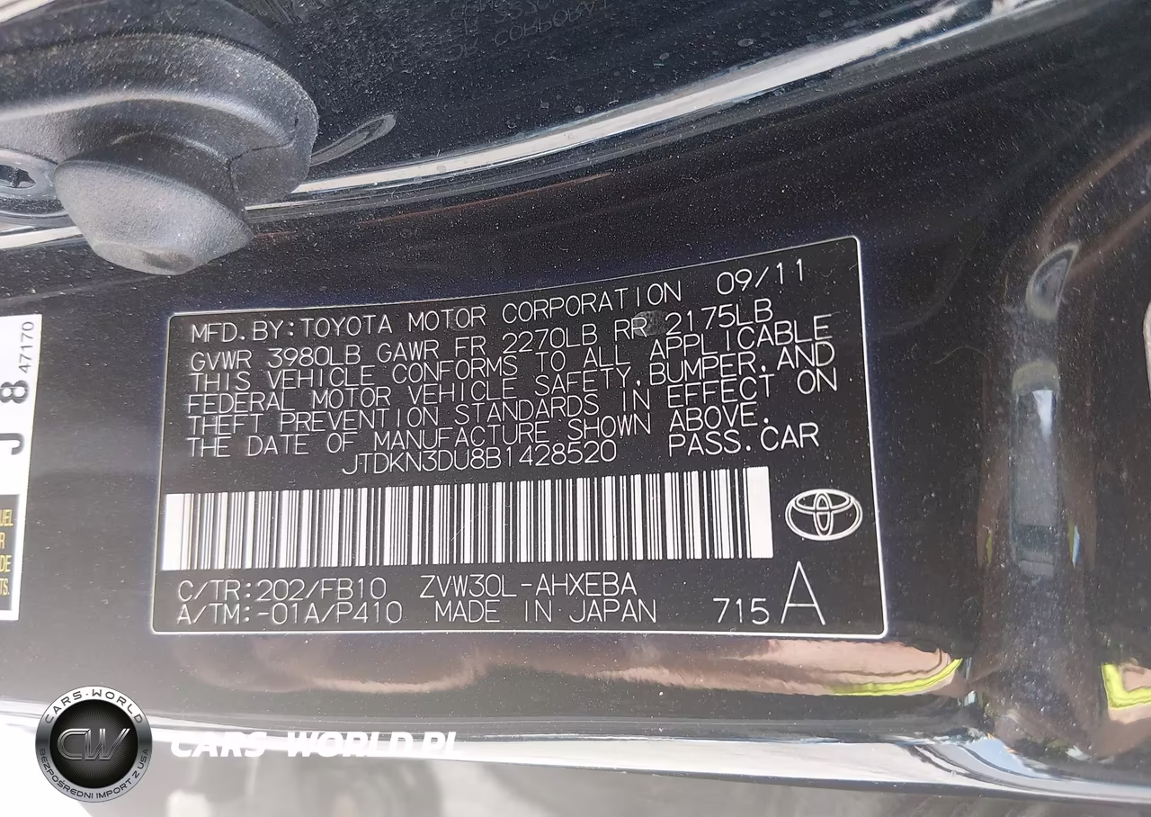 2011 Toyota Prius Three VIN:JTDKN3DU8B1428520 - 9