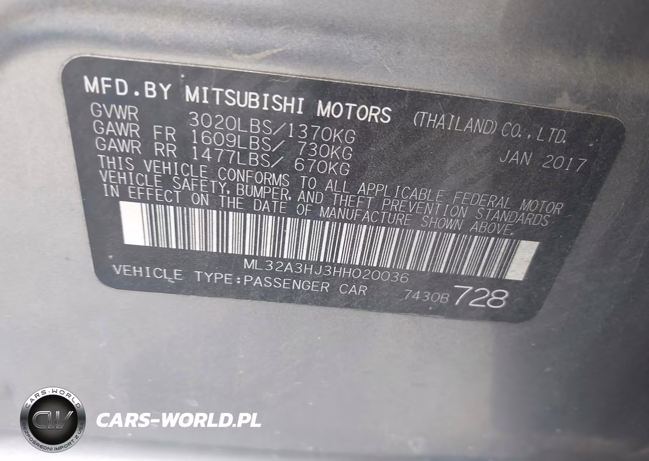 2017 Mitsubishi Mirage Es VIN:ML32A3HJ3HH020036 - 9
