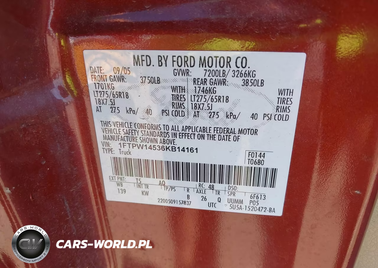 2006 Ford F-150 Fx4-Lariat-Xlt VIN:1FTPW14536KB14161 - 9