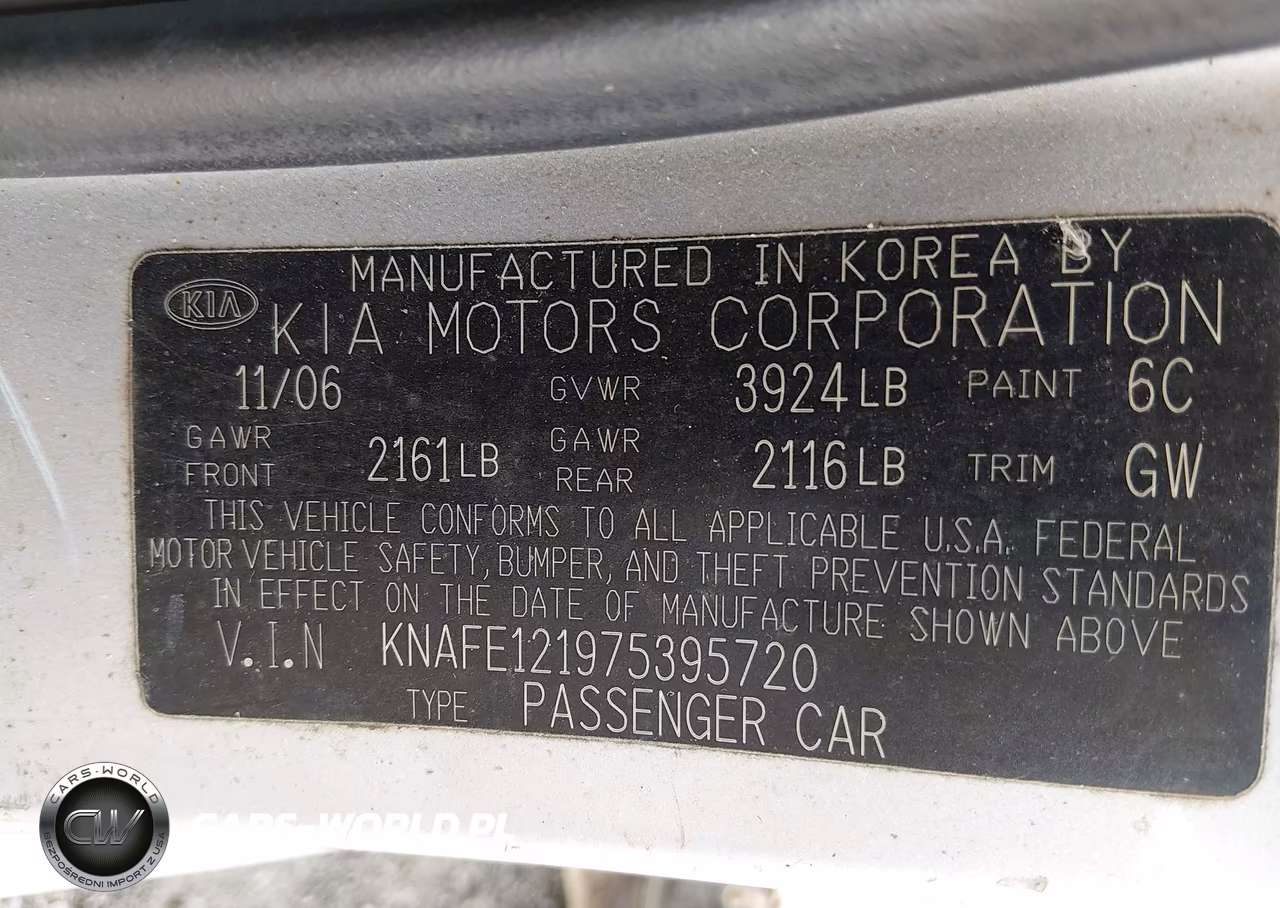 2007 Kia Spectra Ex VIN:KNAFE121975395720 - 9