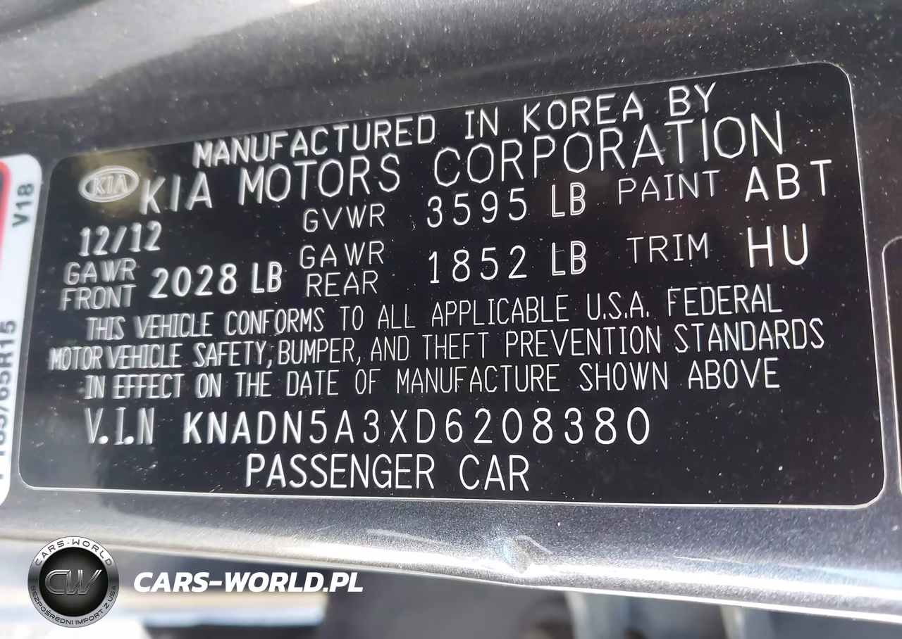 2013 Kia Rio Ex VIN:KNADN5A3XD6208380 - 9