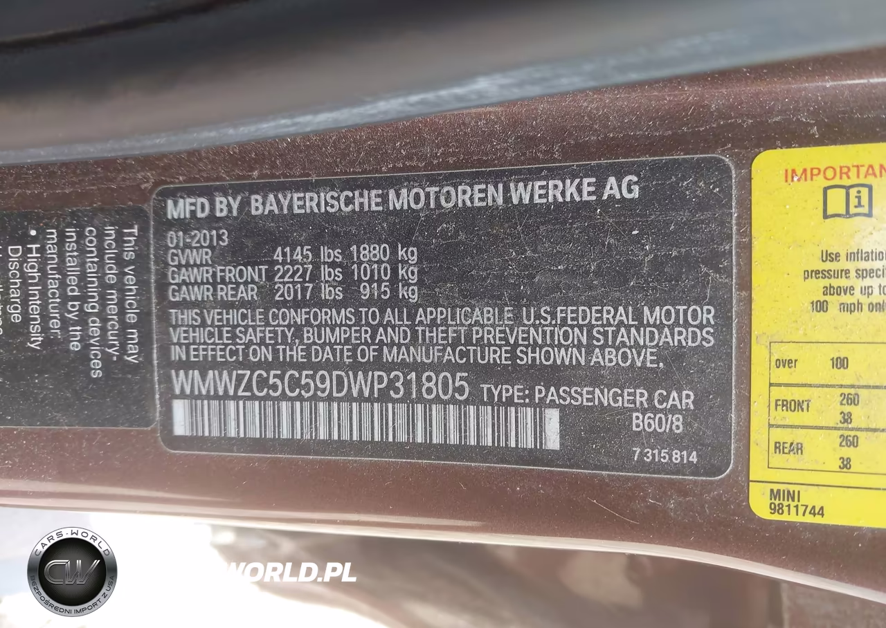 2013 Mini Countryman Cooper S VIN:WMWZC5C59DWP31805 - 9
