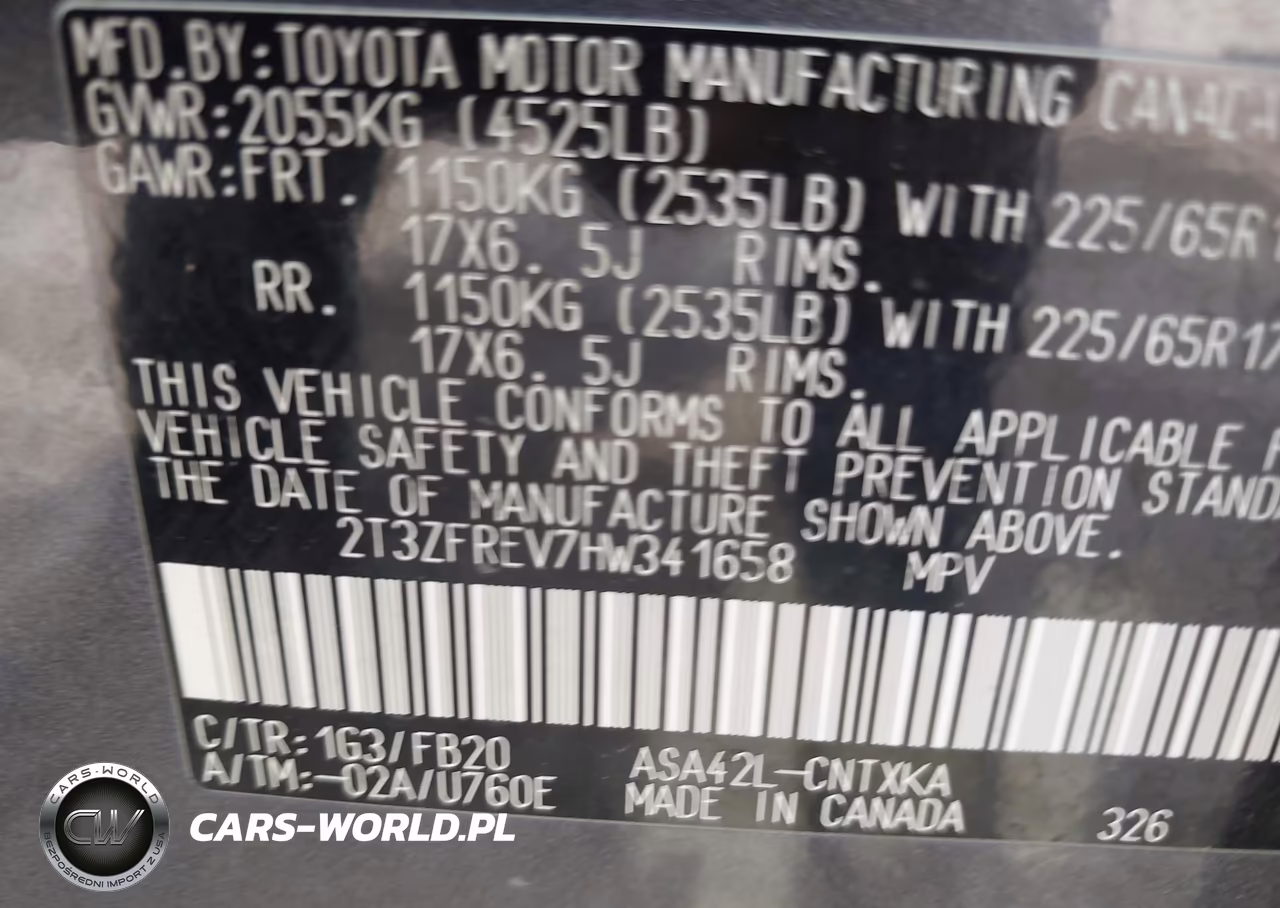 2017 Toyota Rav4 Le VIN:2T3ZFREV7HW341658 - 9