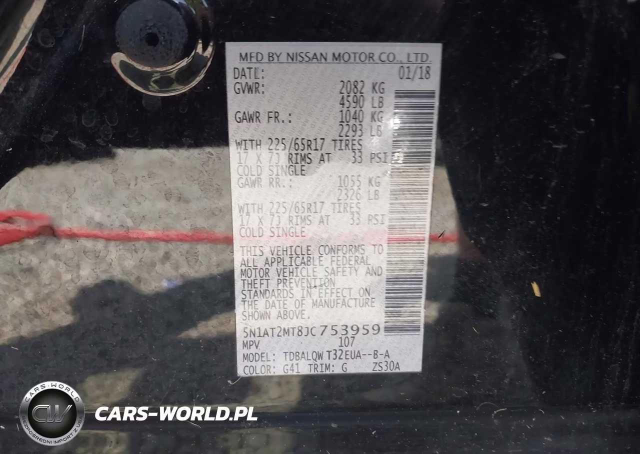 2018 Nissan Rogue Sv VIN:5N1AT2MT8JC753959 - 9